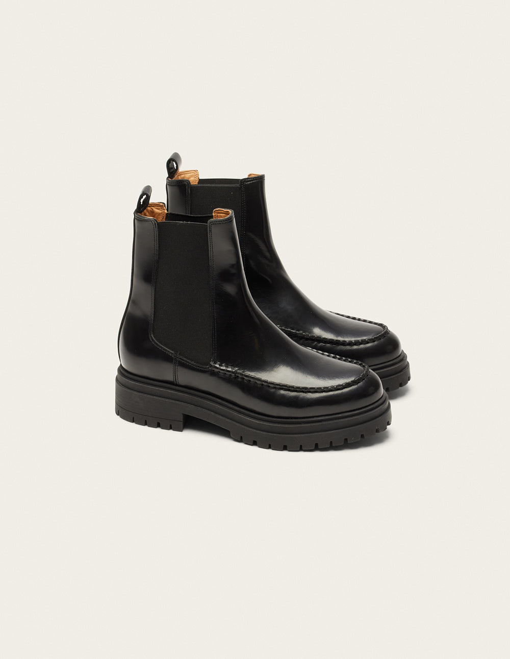 Bottines Prune - Cuir box noir