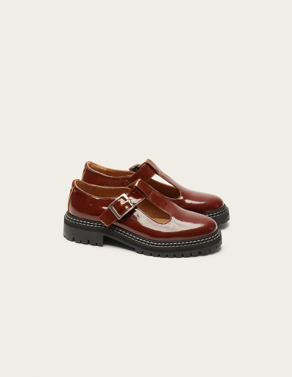 Derbies Romane - Hazelnut patent leather