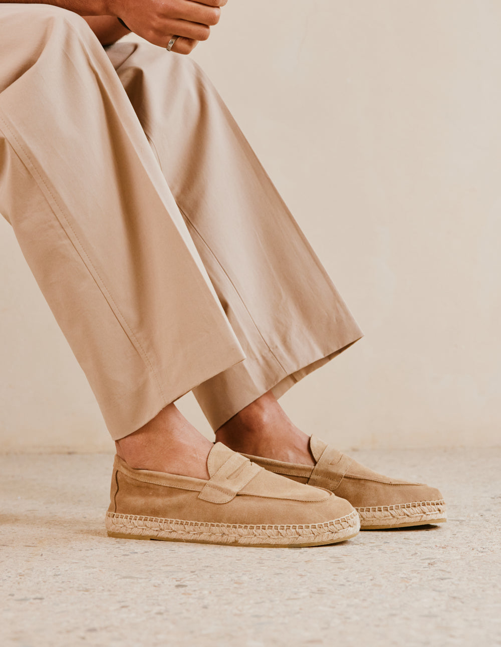 Espadrilles Roméo - Suède taupe