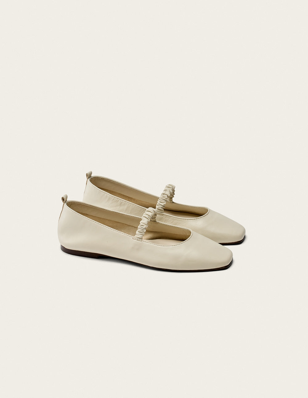 Serra Ballerinas - Off-white leather