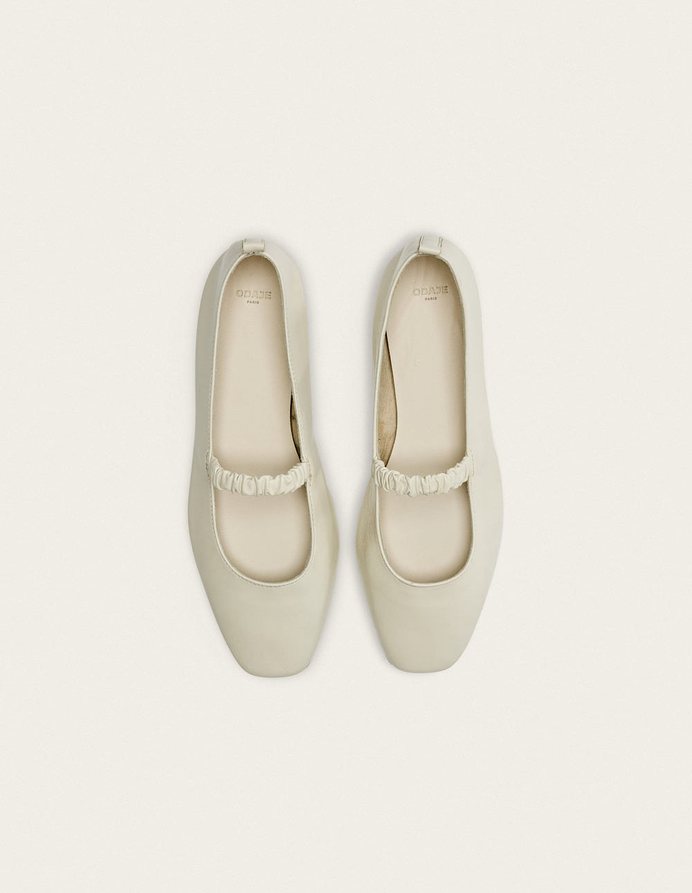 Serra Ballerinas - Ecru leather