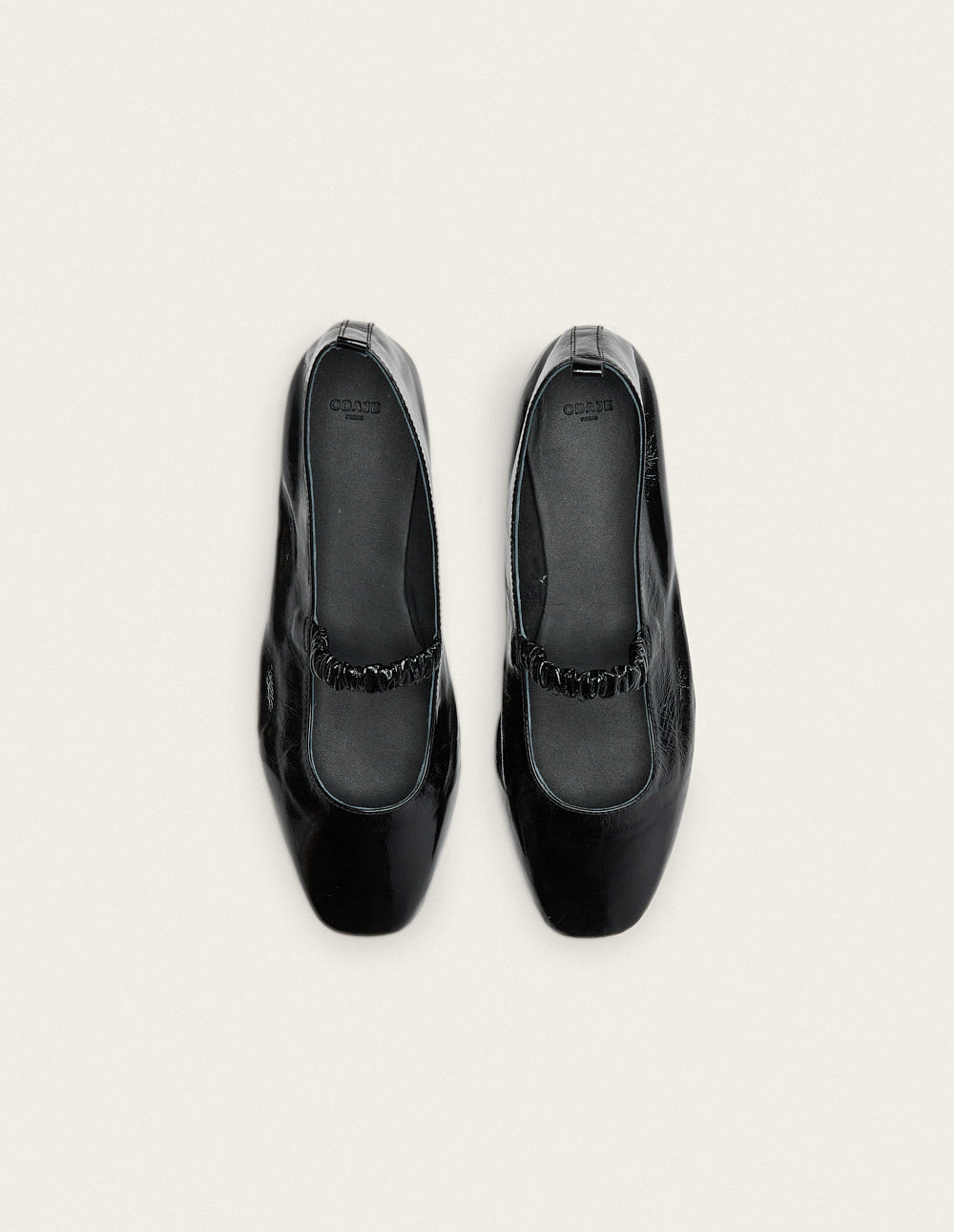 Serra Ballerinas - Black Pleated Leather