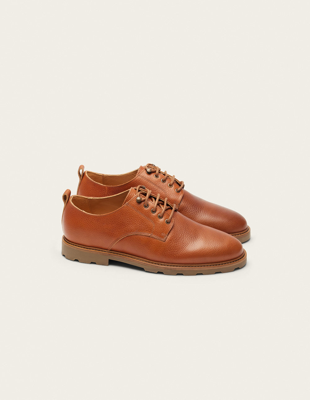 Derbies Simon - Honey grained pull-up leather