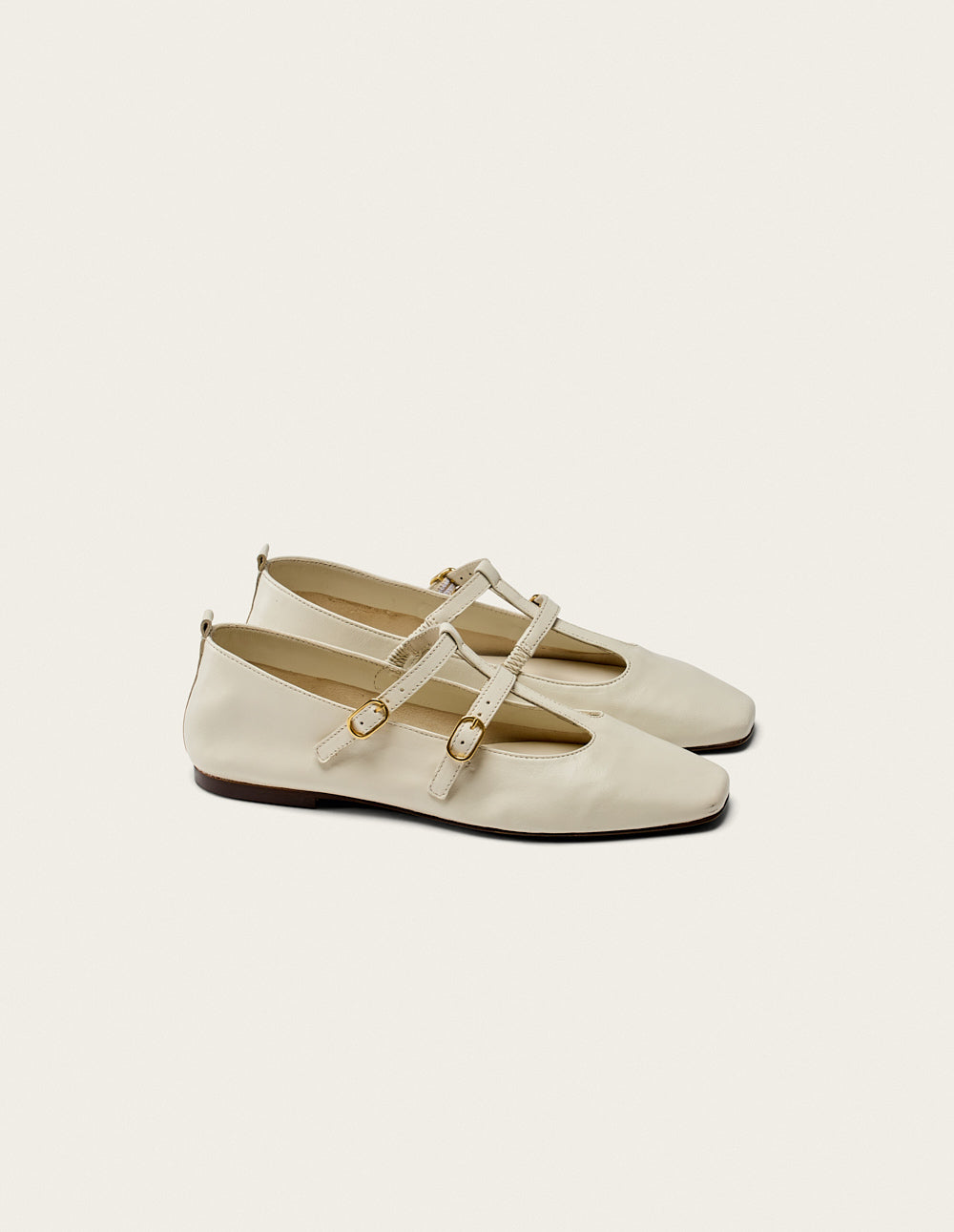 Sira Ballerinas - Off-white Leather