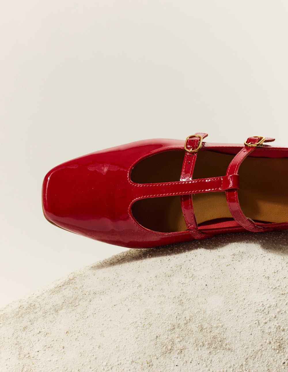 Ballerines Sira - Cuir verni rouge