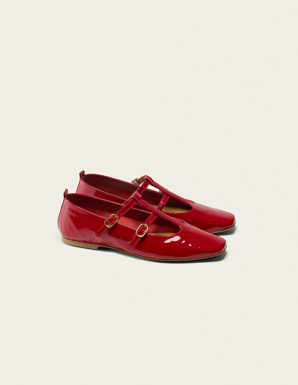 Sira Ballerinas - Red Patent Leather