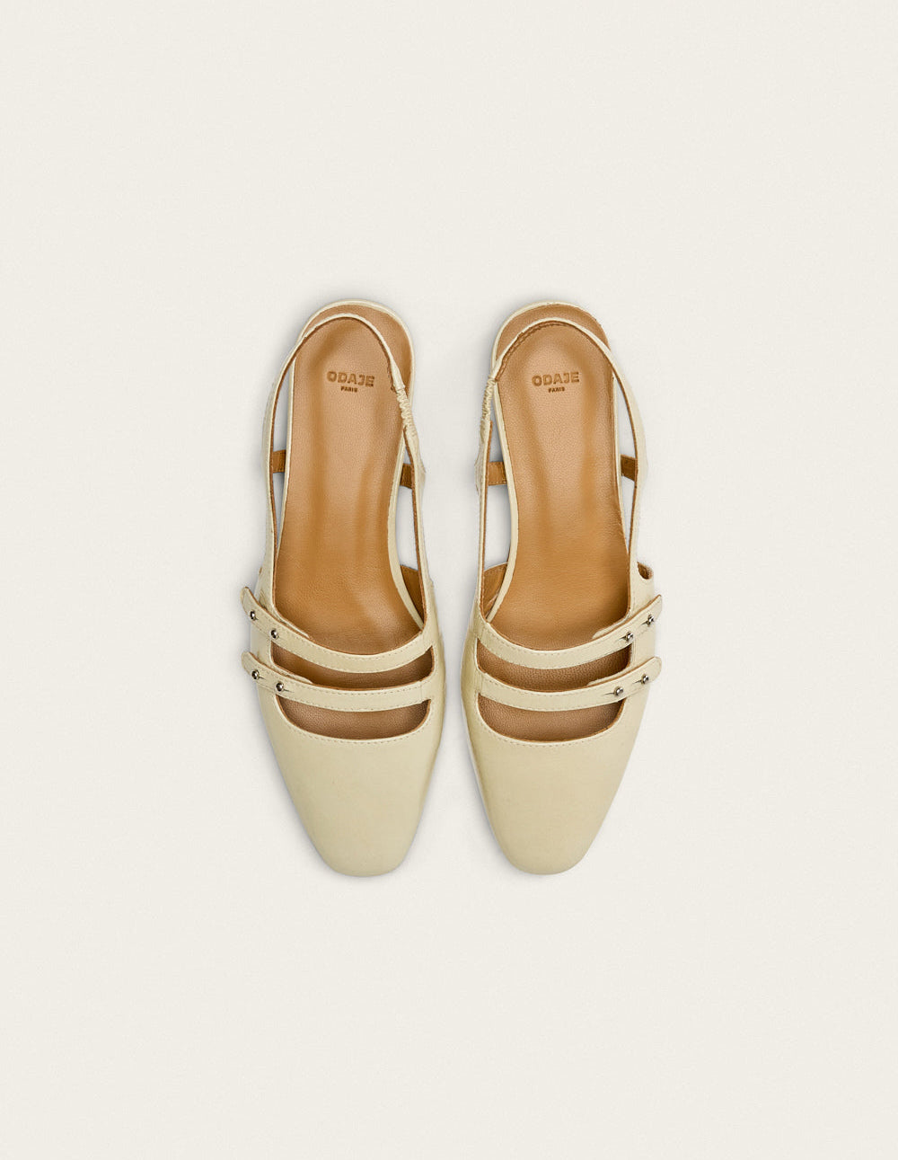 Soli Ballerinas - Off-white Pleated Leather