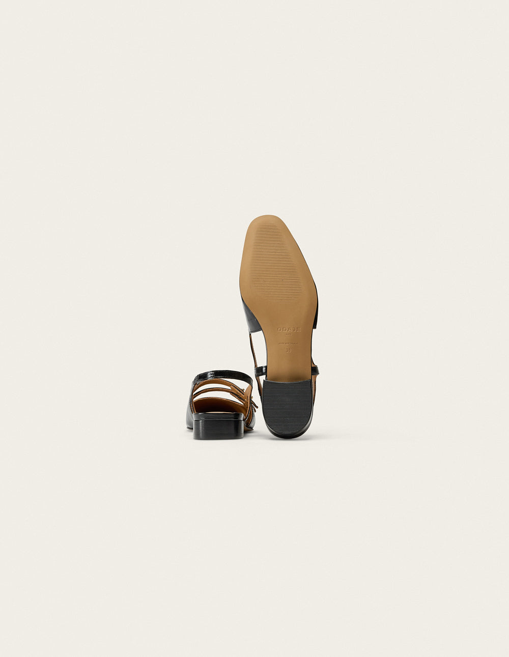 Soli Ballerinas - Black Pleated Leather