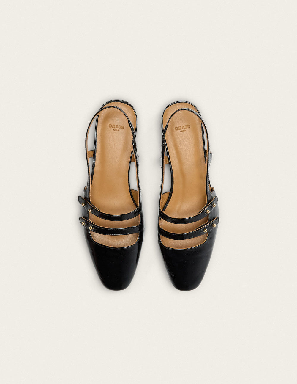 Soli Ballerinas - Black Pleated Leather