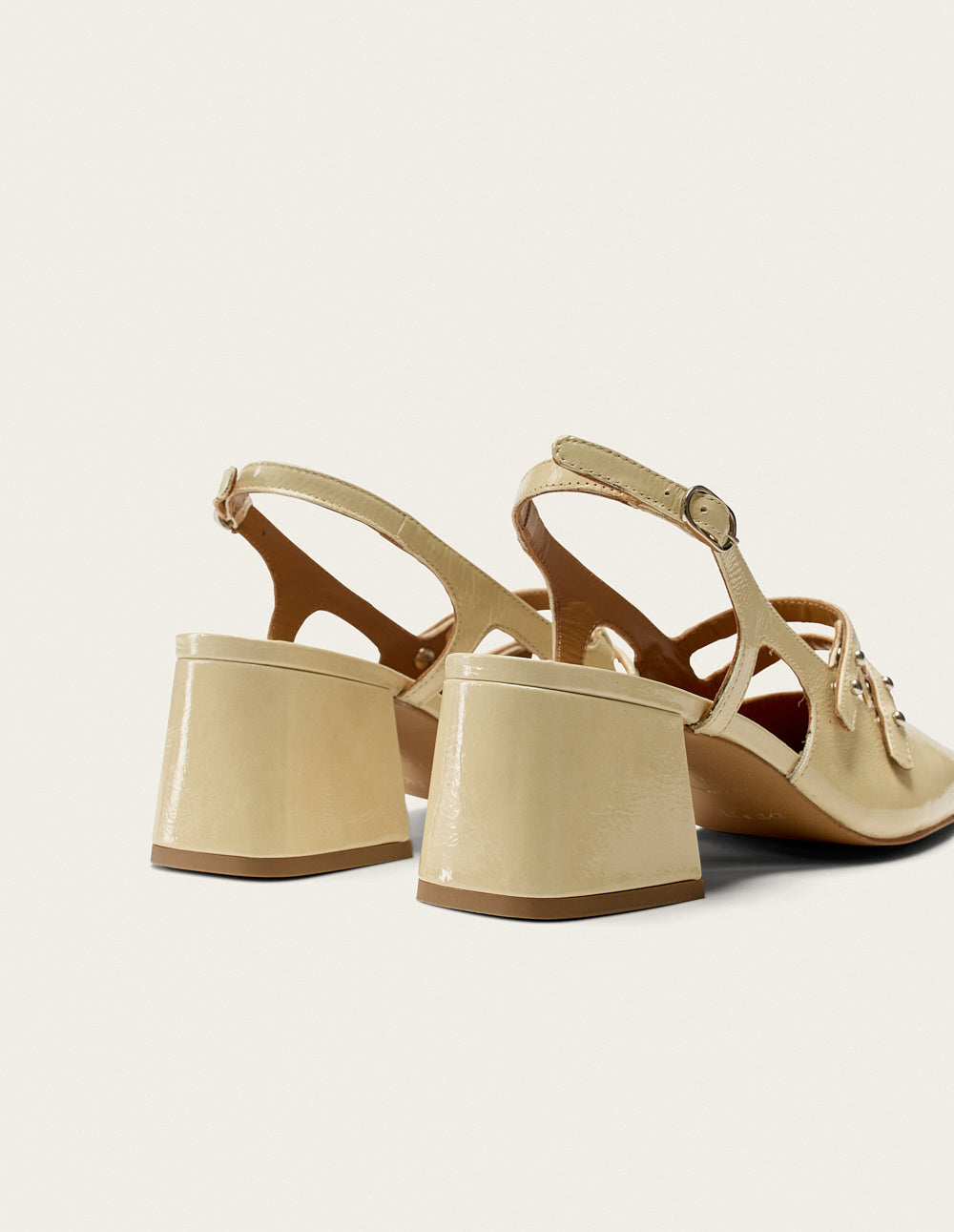 Soline Pumps - Pleated off-white leather