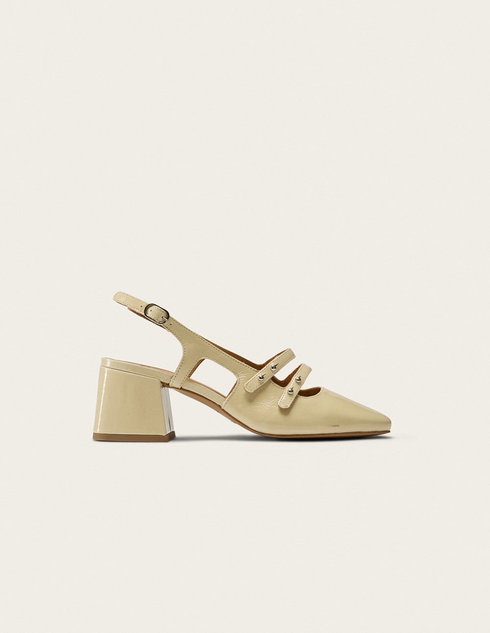 Soline Pumps - Pleated off-white leather