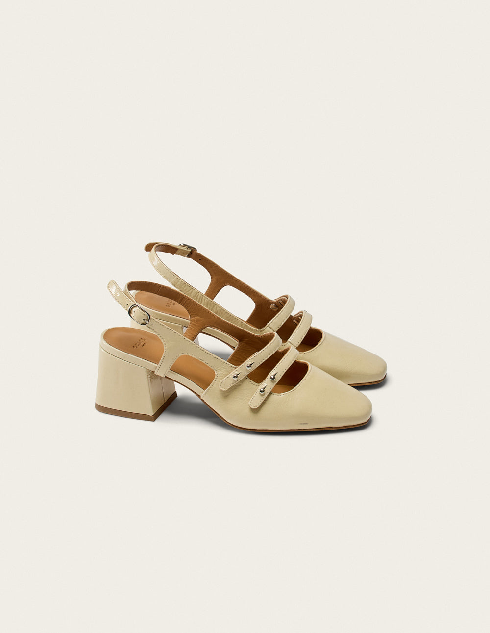 Soline Pumps - Pleated off-white leather