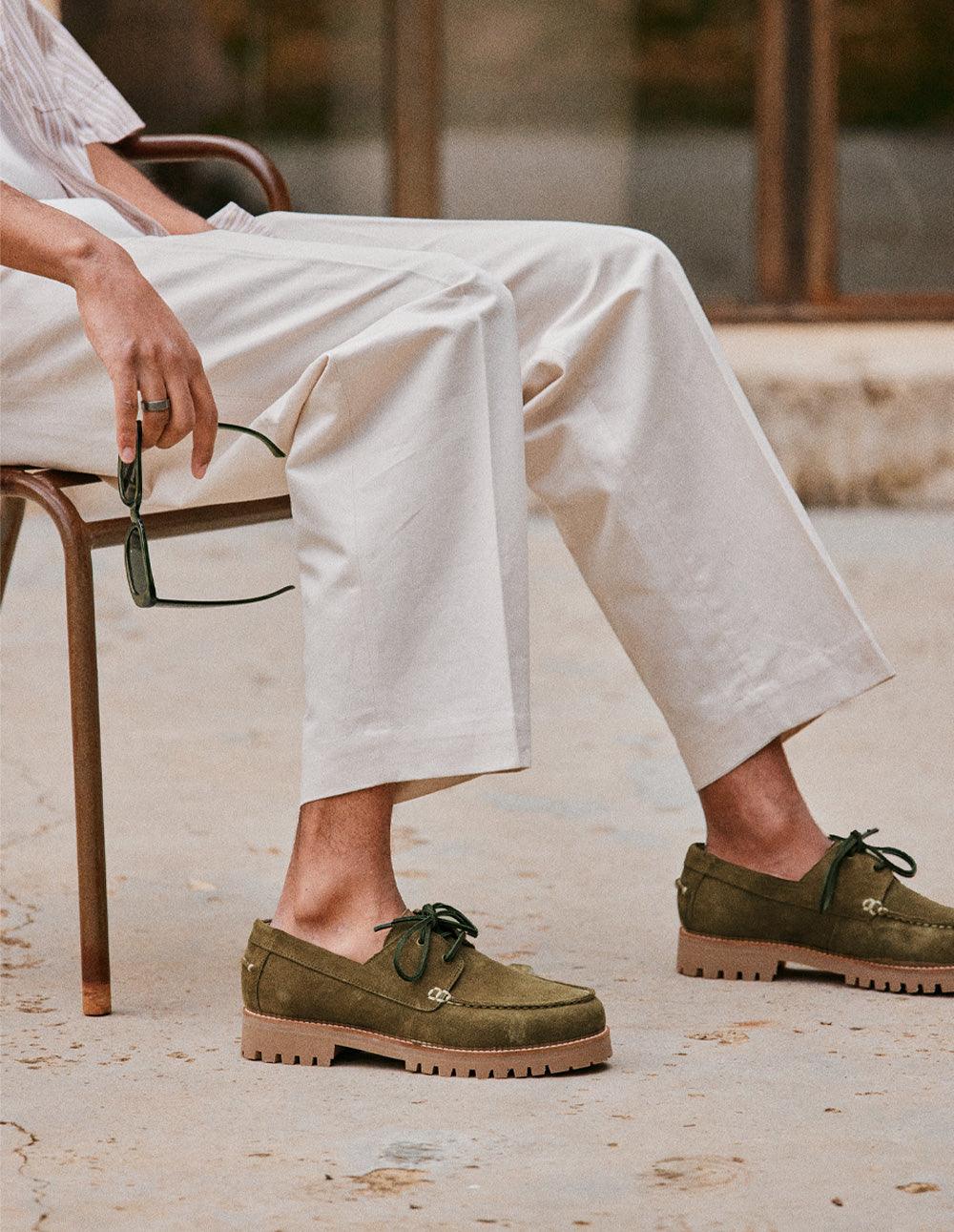 Tom Boat Shoes - Khaki Suede