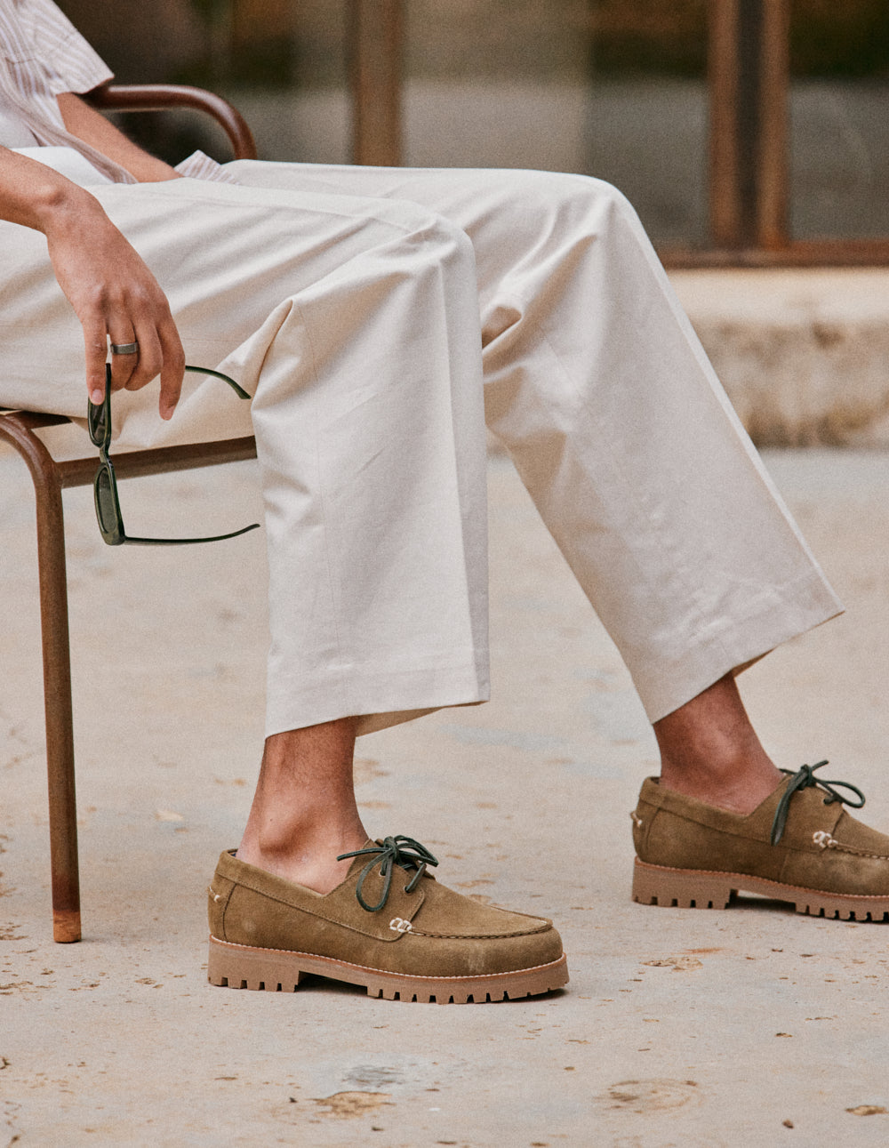 Tom Boat Shoes - Khaki Suede