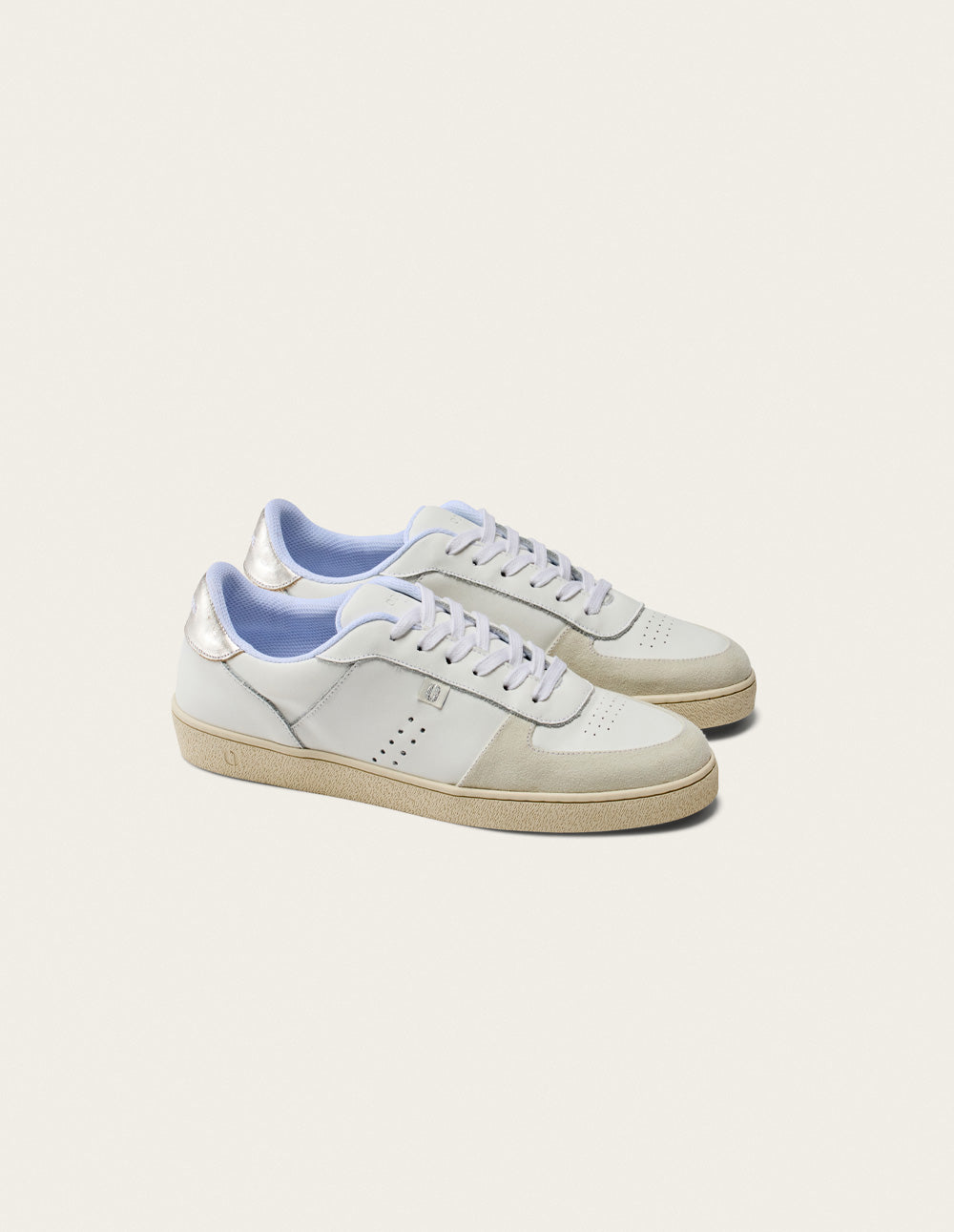 Marie low-top trainers - White silver