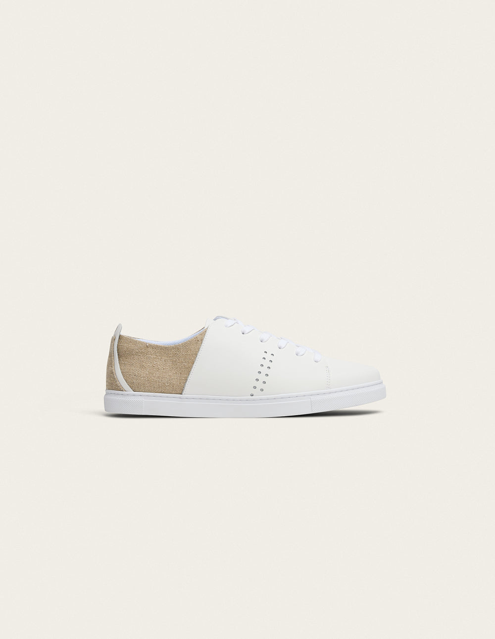 Low-top trainers René - White and linen