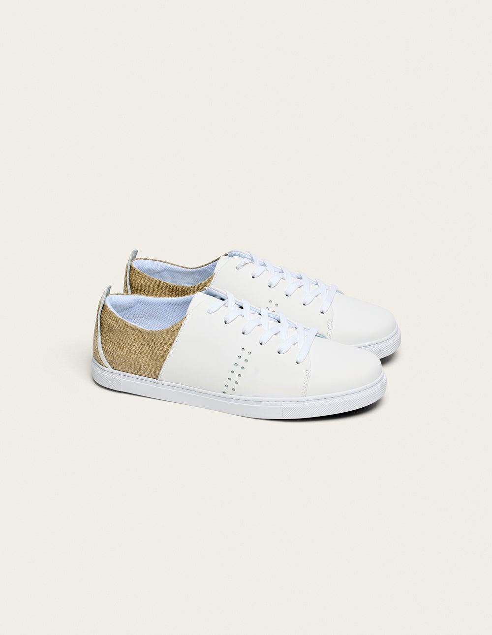 Low-top trainers René - White and linen