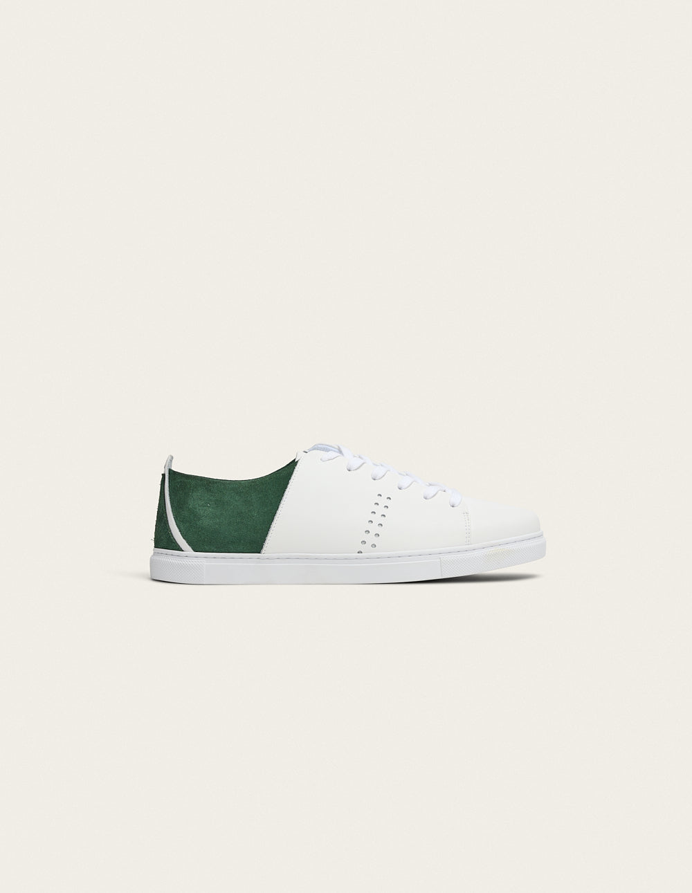 Low-top trainers René - White and green