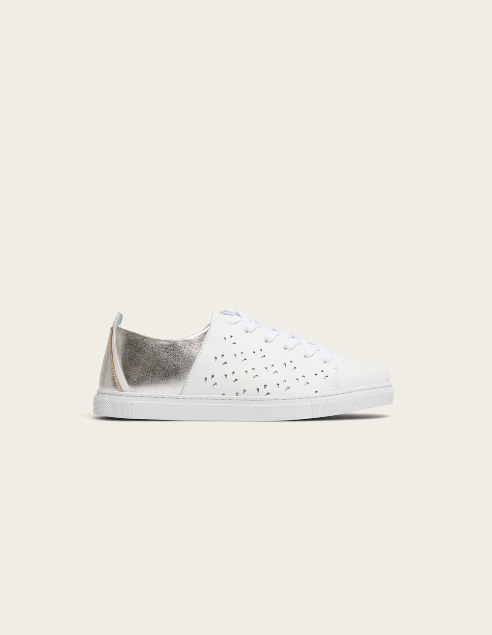 Low-top trainers Renée openwork -  White and silver