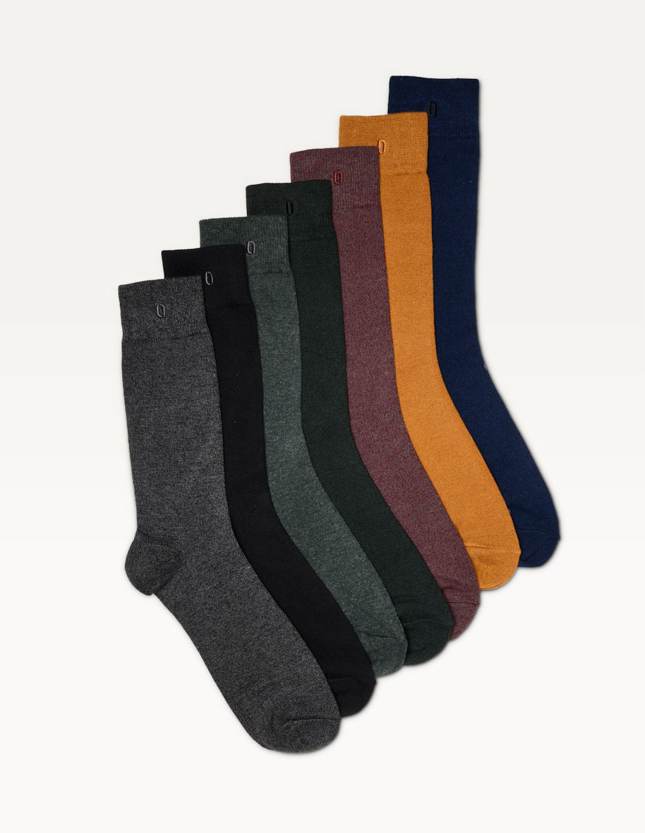 Set of 7 Socks - Heathered Socks