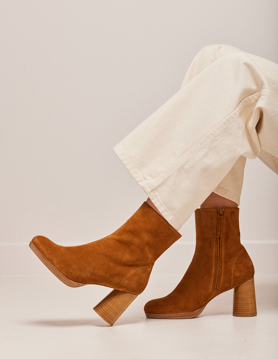 Heeled boots Serena - Amber Suede