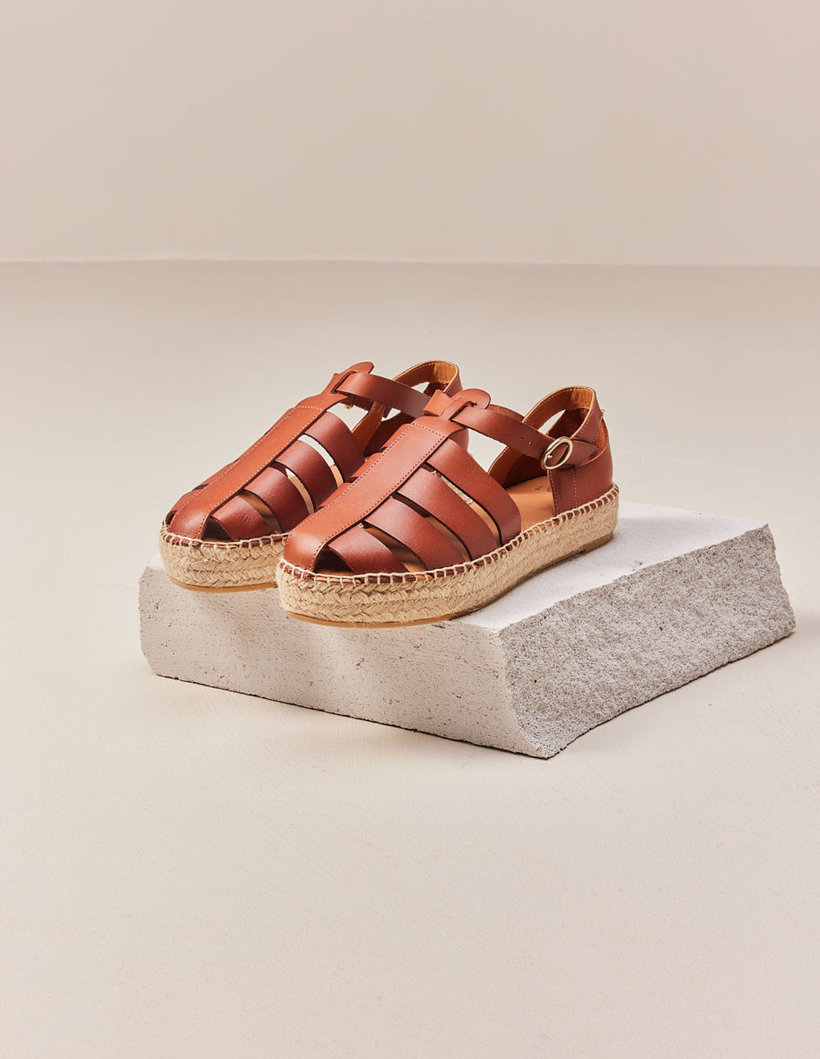 Espadrilles Thais - Cognac leather