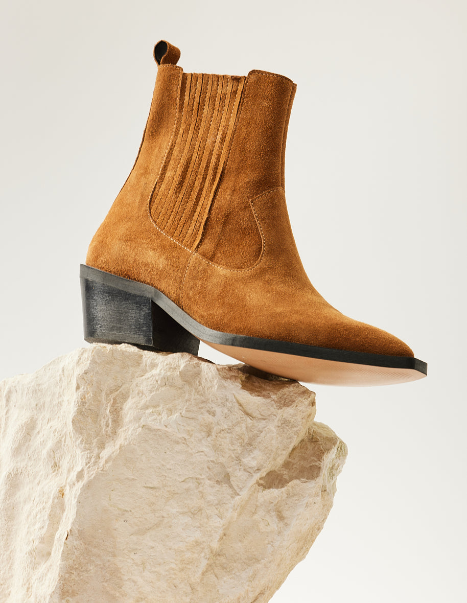 Heeled ankle boots Georgia - Amber suede