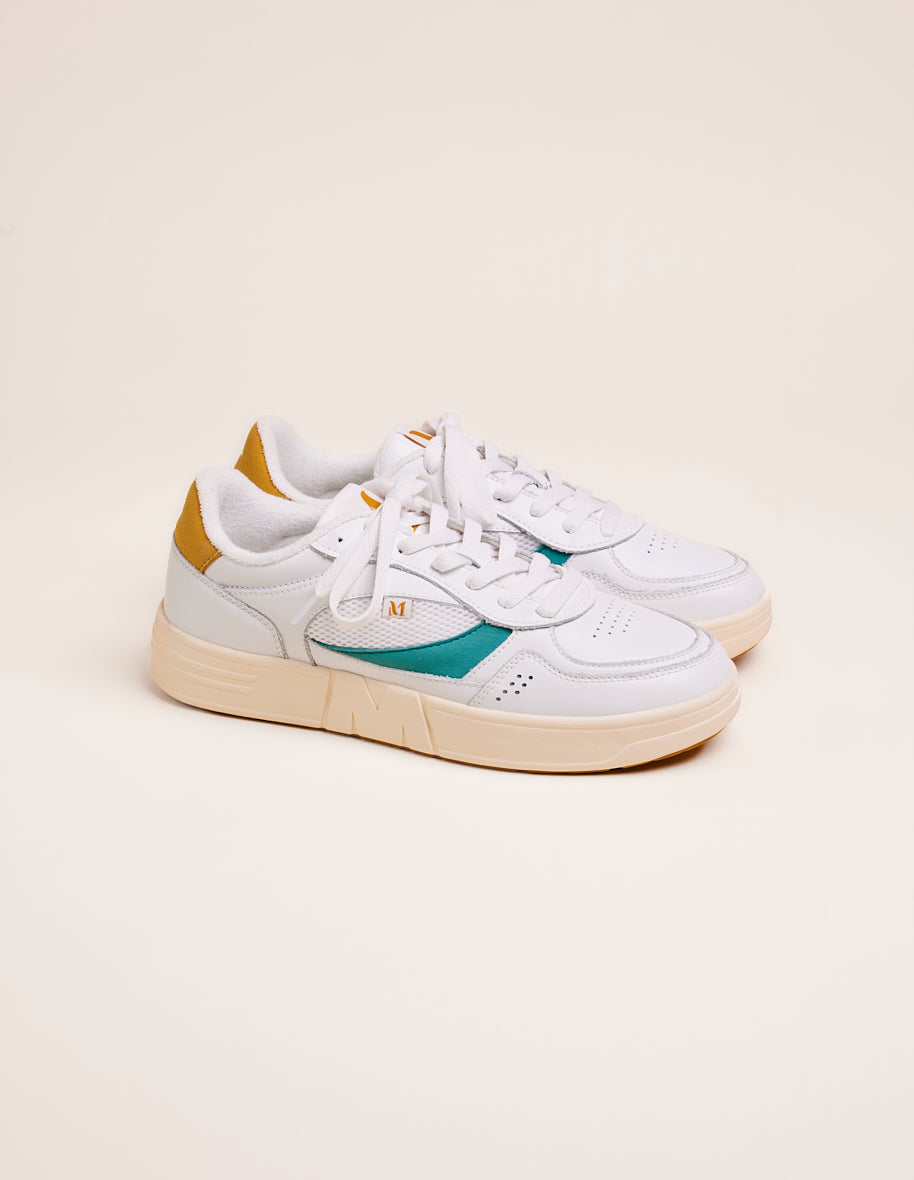 Low-top trainers Aimé - Mustard turquoise