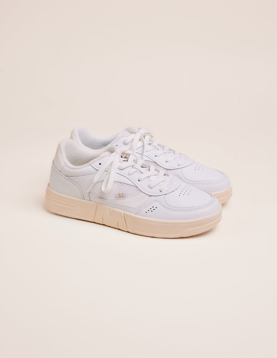 Low-top trainers Aimé - White and light grey recycled leather and vegan suede