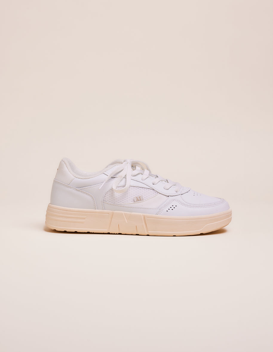 Low-top trainers Aimé - White and light grey recycled leather and vegan suede