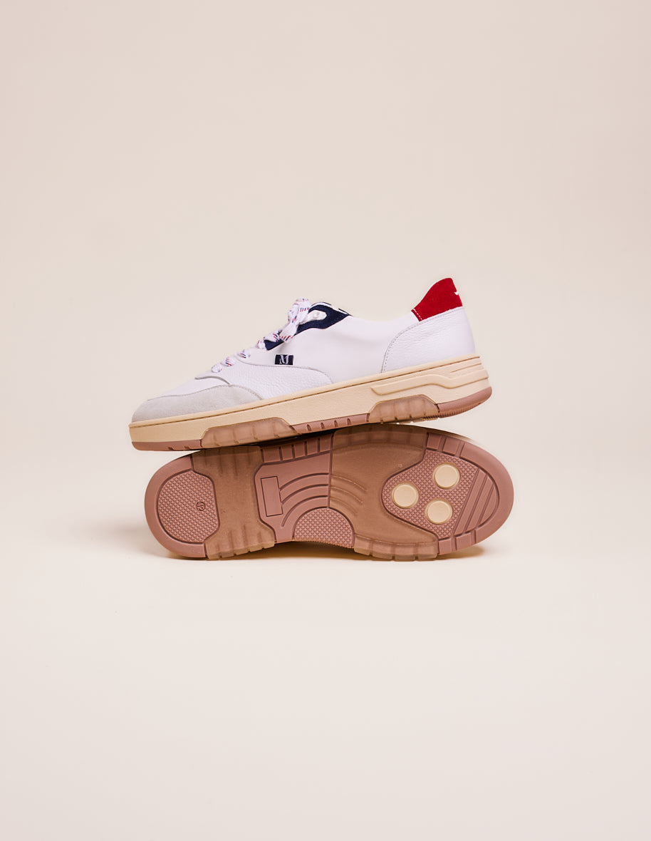 Low-top trainers Albert - White navy red