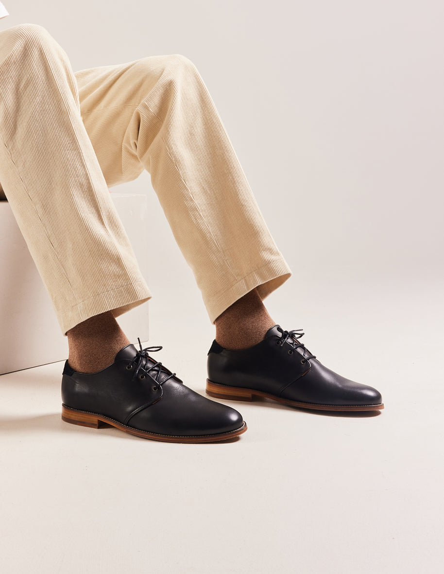 Derbies Alphonse Black and speckled leather