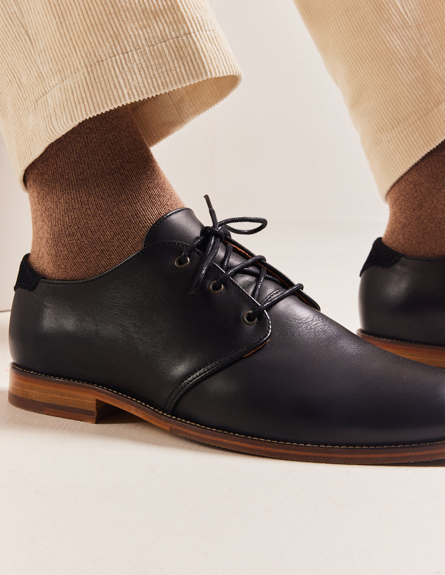 Derbies Alphonse - Black and speckled leather