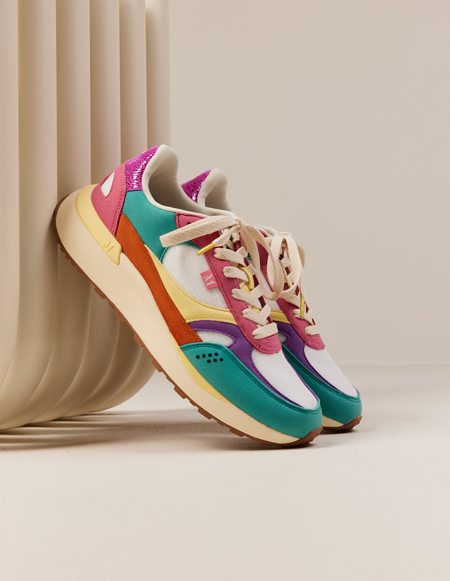 Low-top trainers Anaelle - Turquoise violet pink