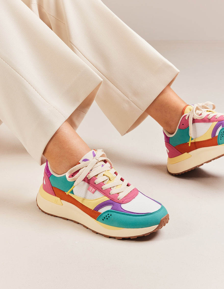 Low-top trainers Anaelle - Turquoise violet pink