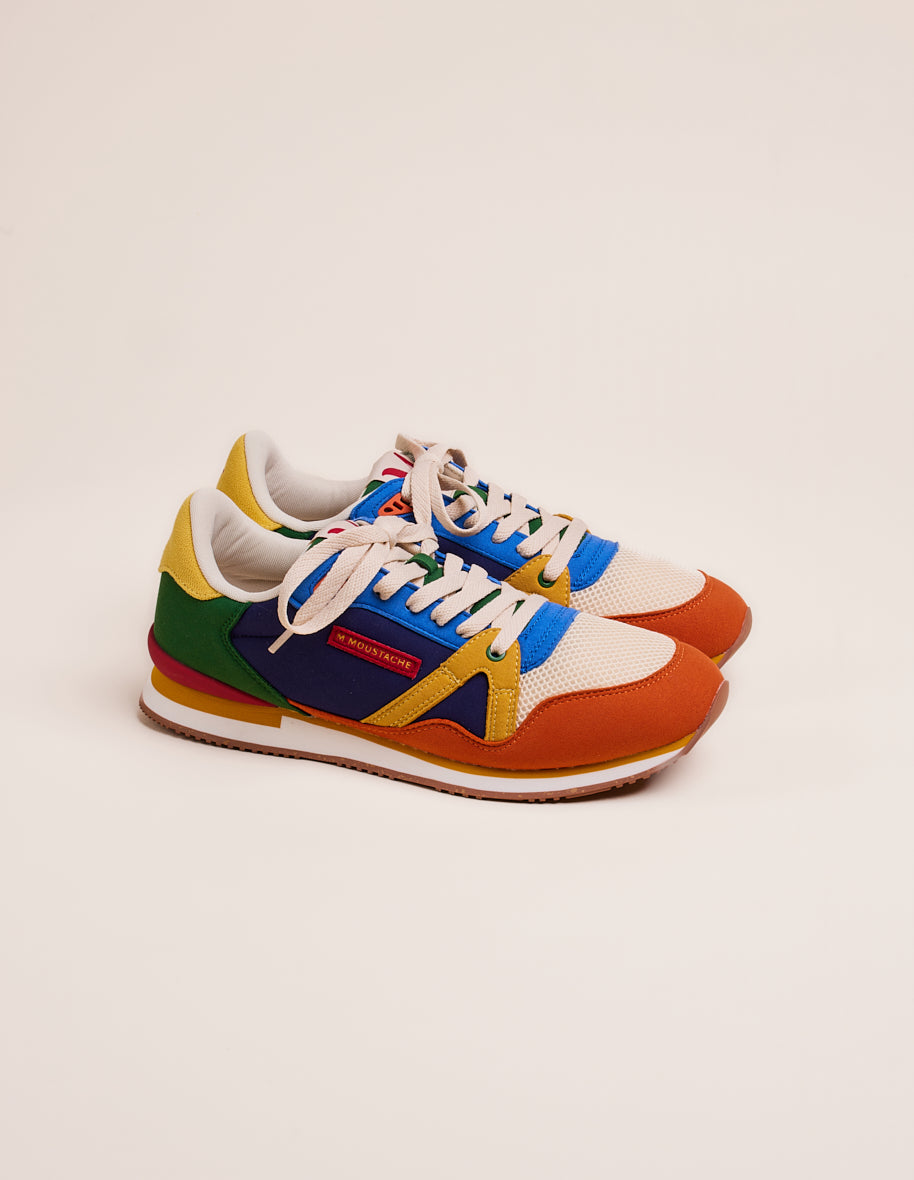 Low-top trainers André - Orange beige azure