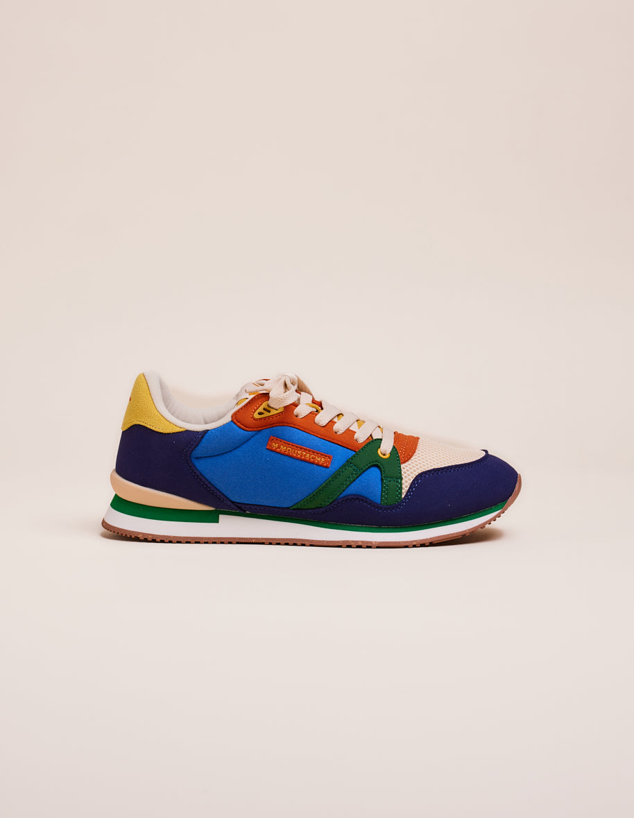 Low-top trainers André - Navy beige orange