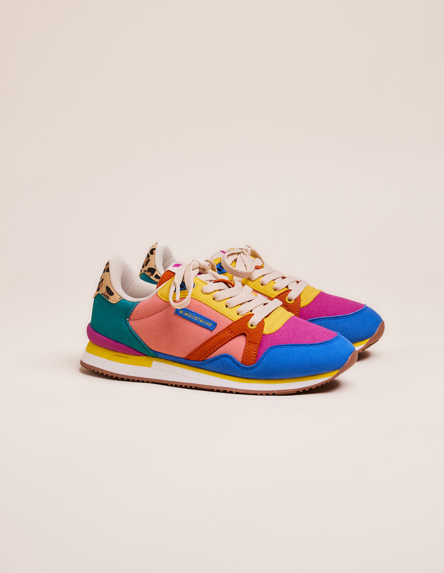 Low-top trainers Andrée - Blue fuchsia orange