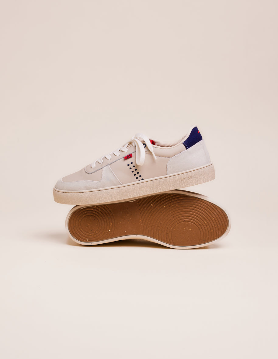 Low-top trainers Arthur - Ecru navy red