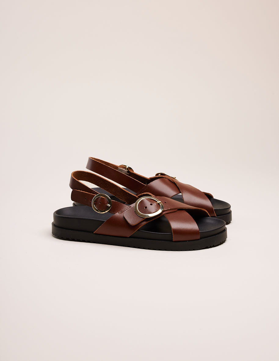 Sandales Astrid - Cuir marron