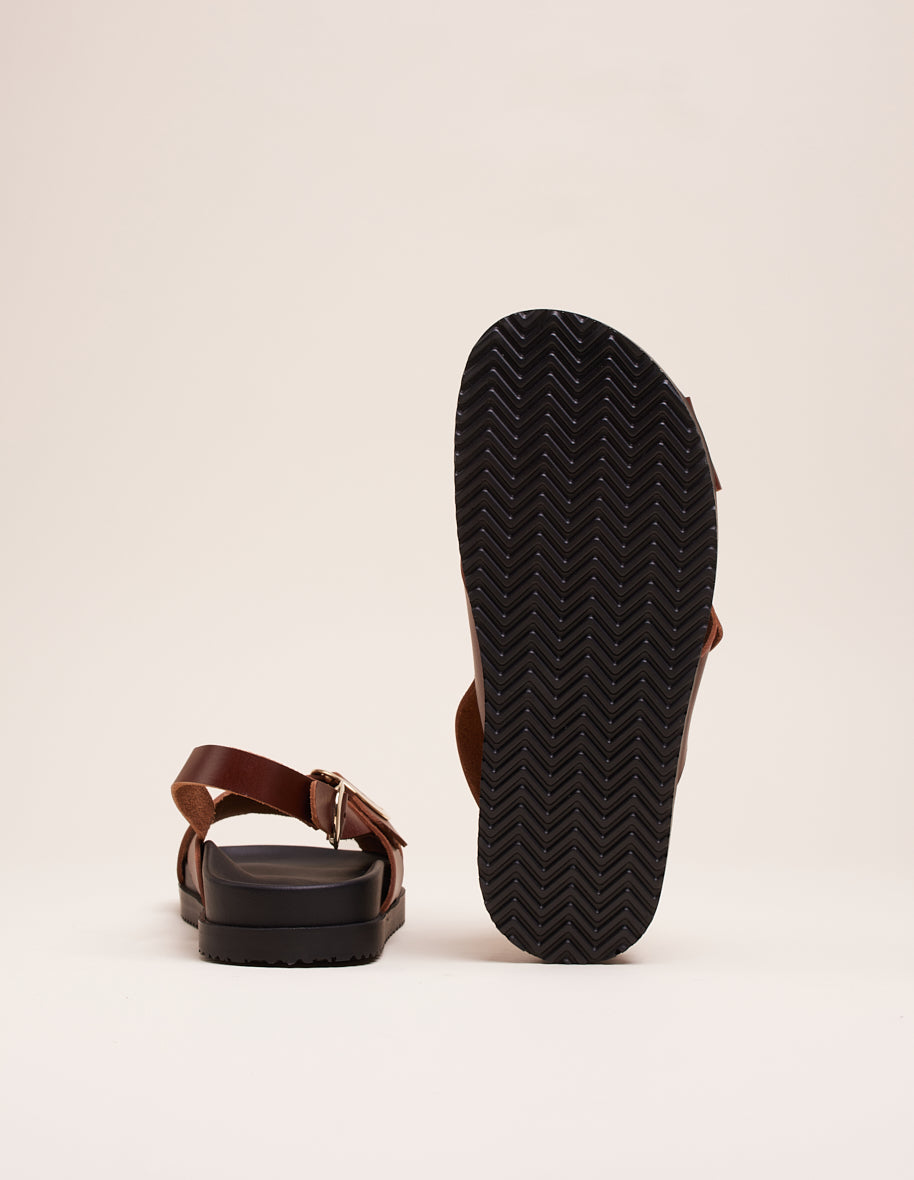 Sandales Astrid - Cuir marron