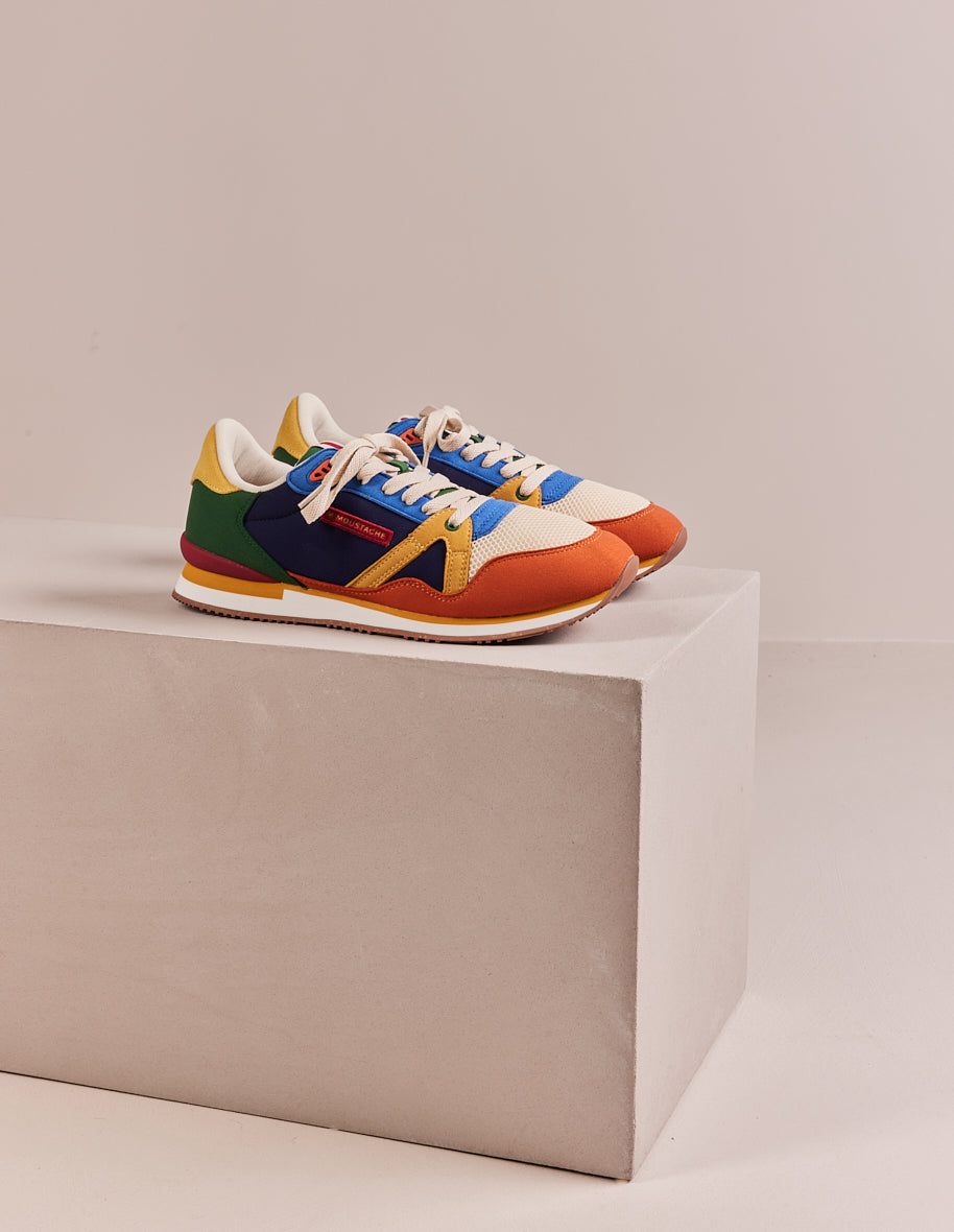 Low-top trainers André - Orange beige azure