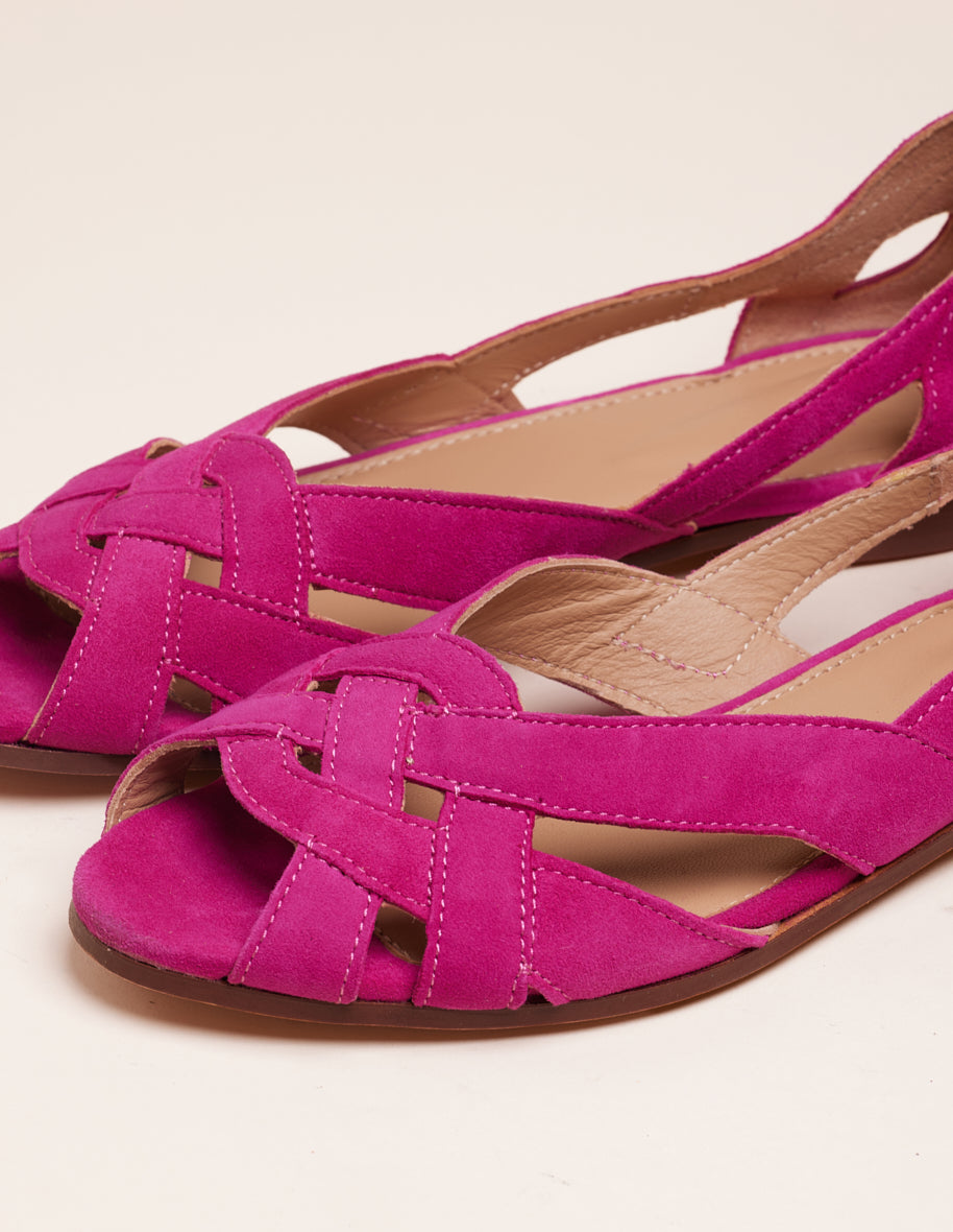 Sandals Clementine - Fuchsia suede