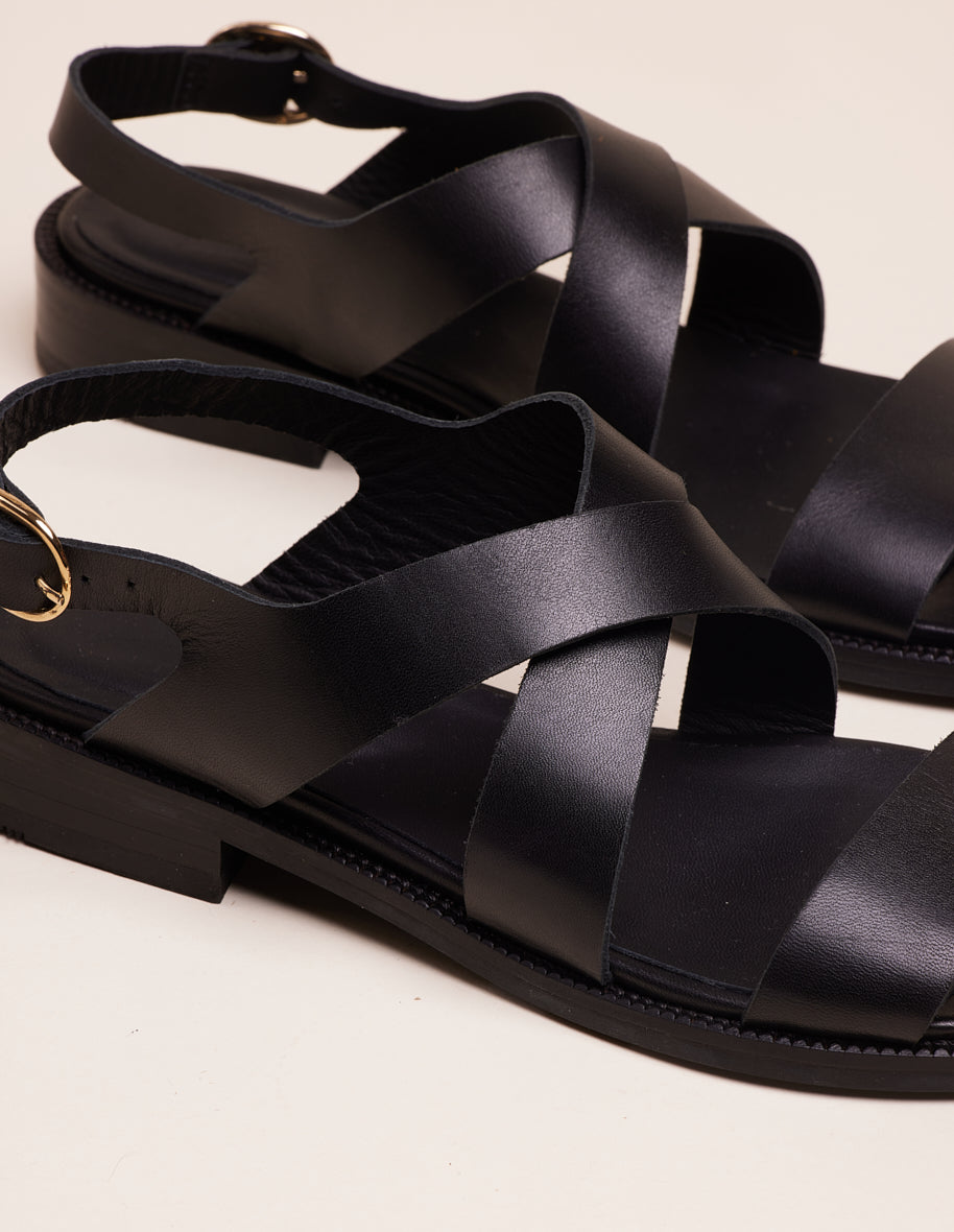 Sandales Iris - Cuir noir