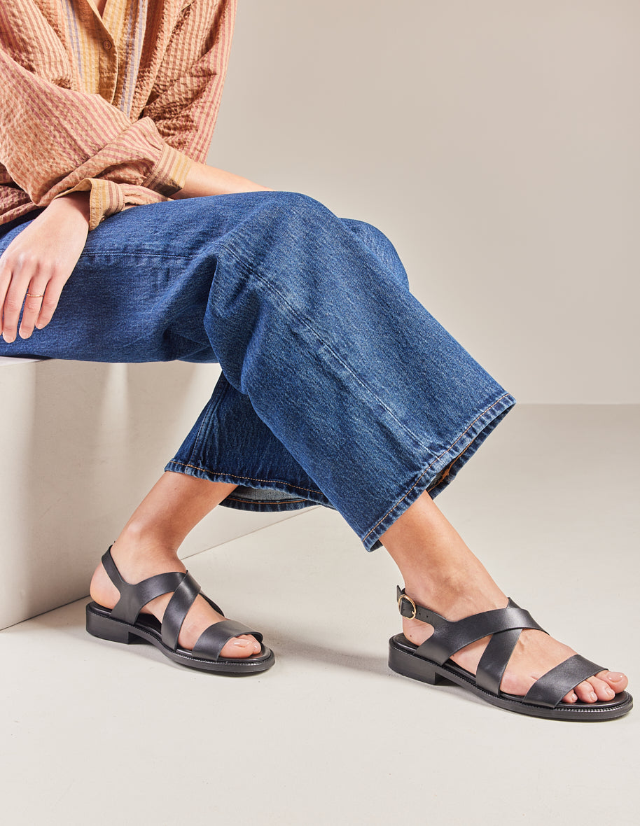 Sandals Iris - Black leather