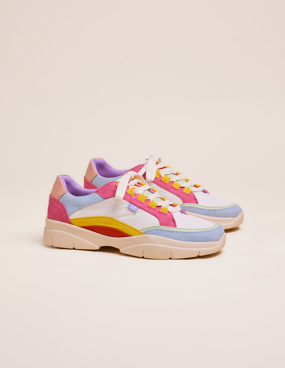 Low-top trainers Laura - Sky white pink