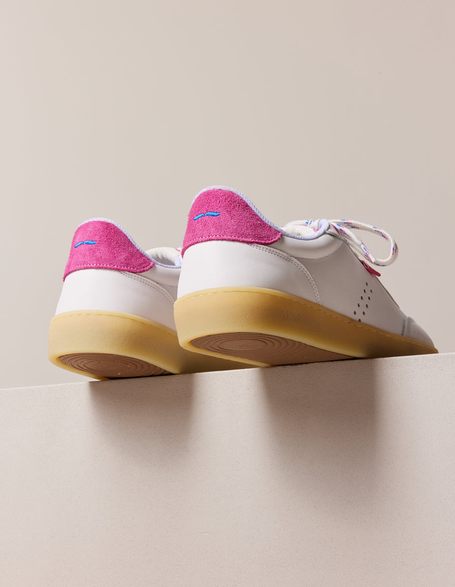 Low-top trainers Lucia - Pink and white