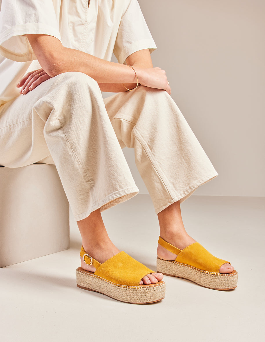 Espadrilles Maya - Mustard suede