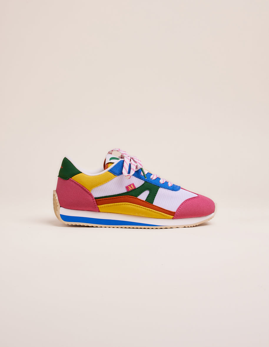 Paula low sneakers - Azure white pink