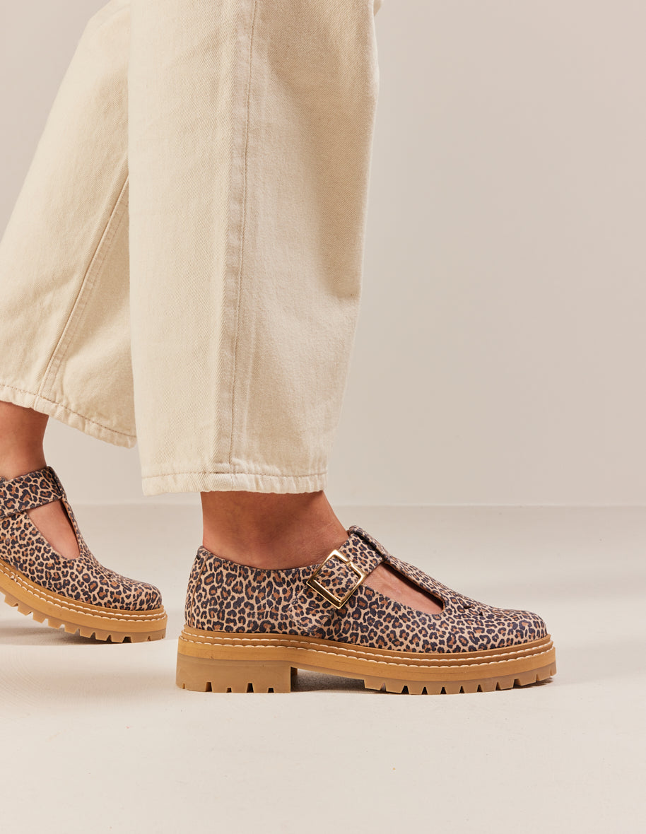 Derbies Romane - Leopard-print leather